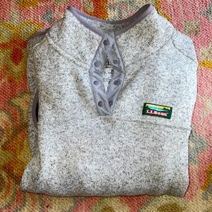 LL Bean pullover “Better Sweater” version in gray